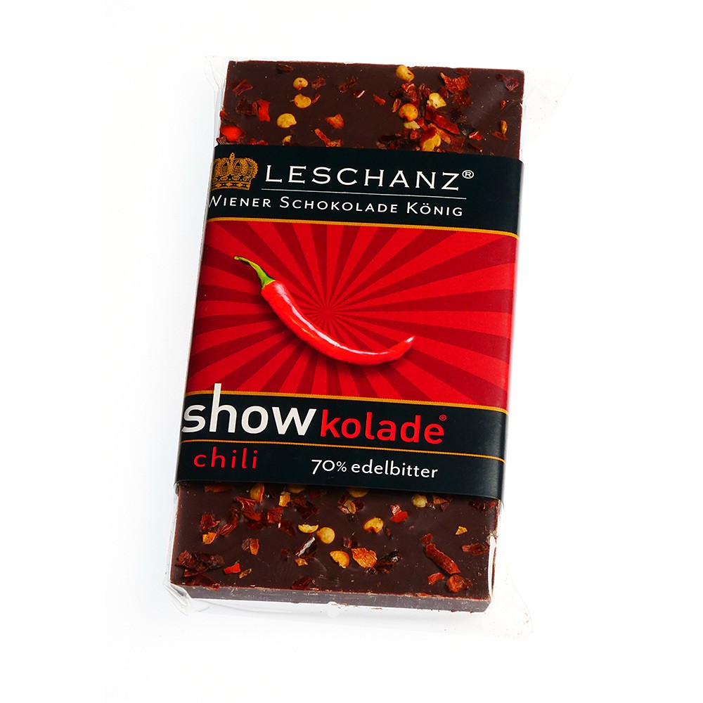 Leschanz dark chocolate chili 50gr - Österreich Delikatessen Onlineshop