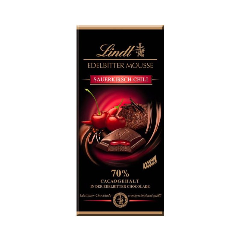 Lindt chocolate extra dark mousse Cherry 150gr