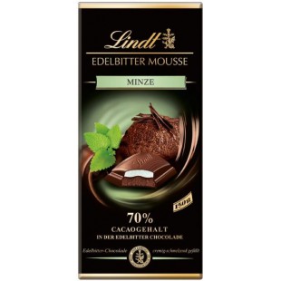 Lindt chocolate extra dark mousse mint 150gr