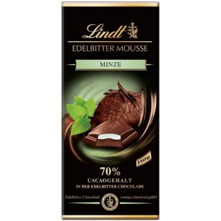 Lindt Schokolade Edelbitter Mousse Minze 150gr