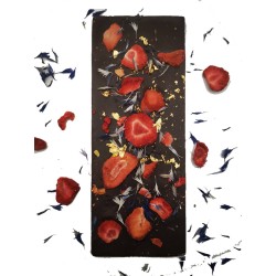 Ritonka Bitter-Schokolade Erdbeere, Kornblume, Gold - Gourmet Selection 130gr