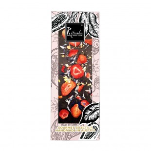 Ritonka Bitter-Schokolade Erdbeere, Kornblume, Gold - Gourmet Selection 130gr