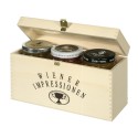 3-Piece Wooden Box with Staud's Preserve -Logo - EMPTY