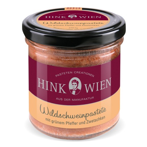 Hink Pasteten -  Wildschweinpastete mit grünem Pfeffer und Zwetschken 130g